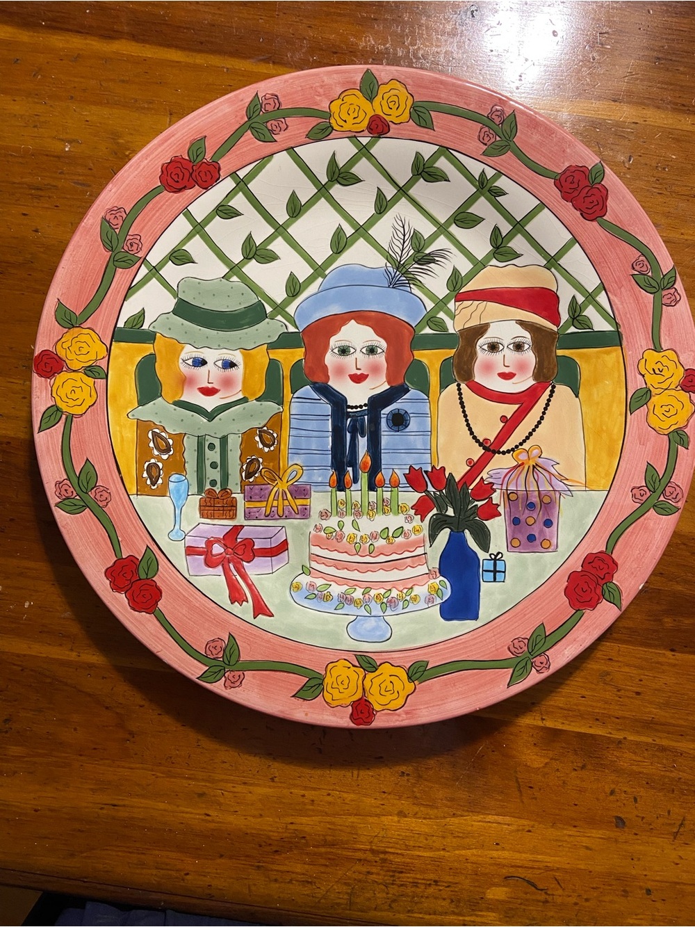 GANZ Bella Casa 'Ladies' Club' Decorative Plate Vintage